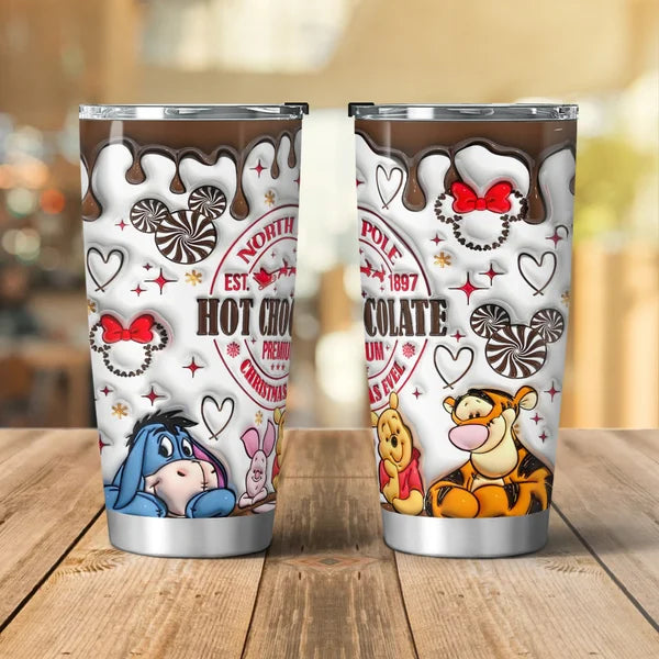 Merry Christmas Candy Design 3D Effect Tumbler