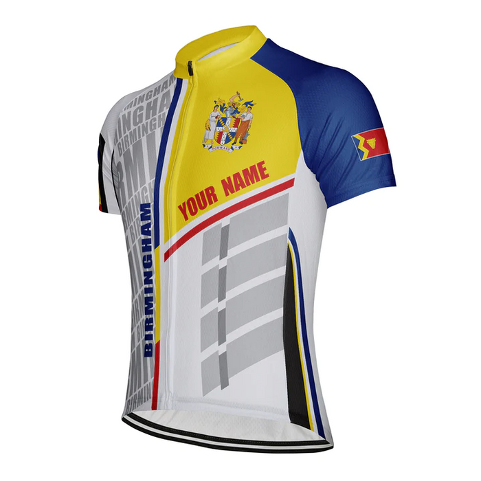 Personalized Birmingham Short Sleeve Cycling Jersey for Men