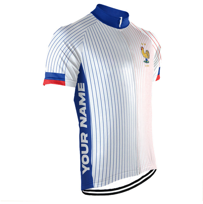 Personalized France Short Sleeve Cycling Jersey for Men