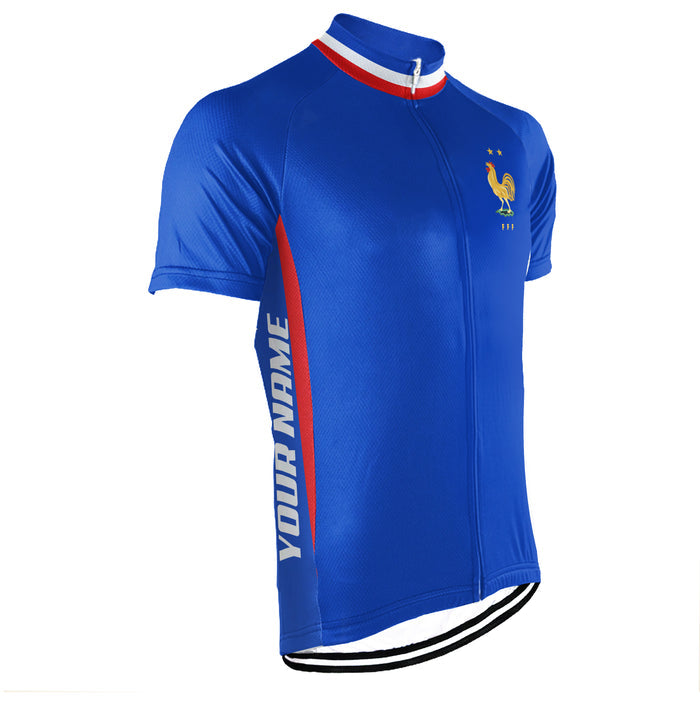 Personalized France Short Sleeve Cycling Jersey for Men