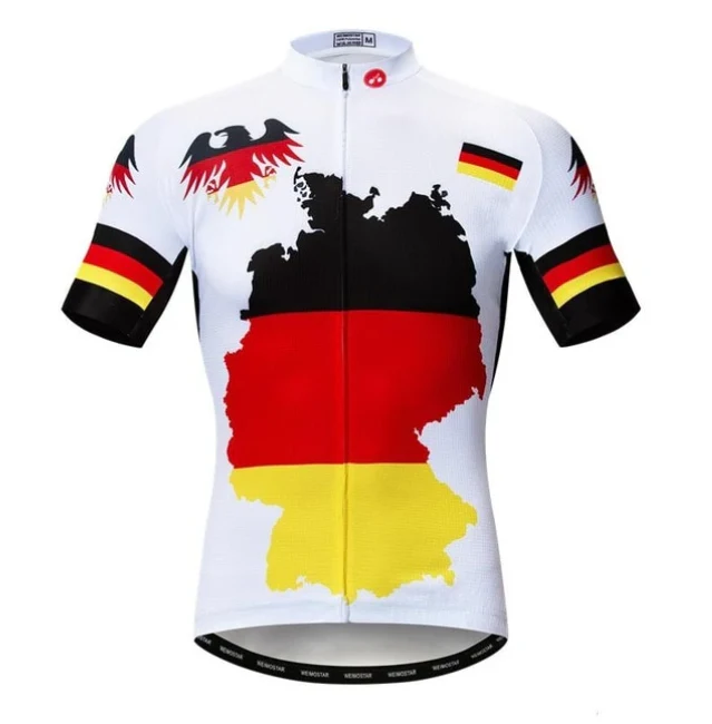Personalized Germany Map Short Sleeve Cycling Jersey