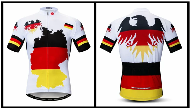Personalized Germany Map Short Sleeve Cycling Jersey