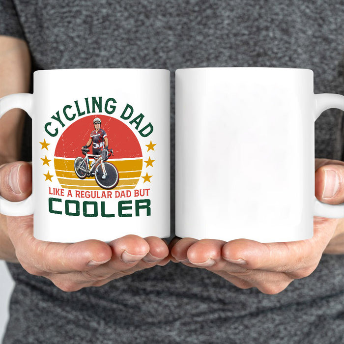 Personalized Image Cycling Mug-Cycling Dad Cooler