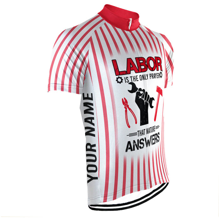 Personalized Labor Short Sleeve Cycling Jersey for Men