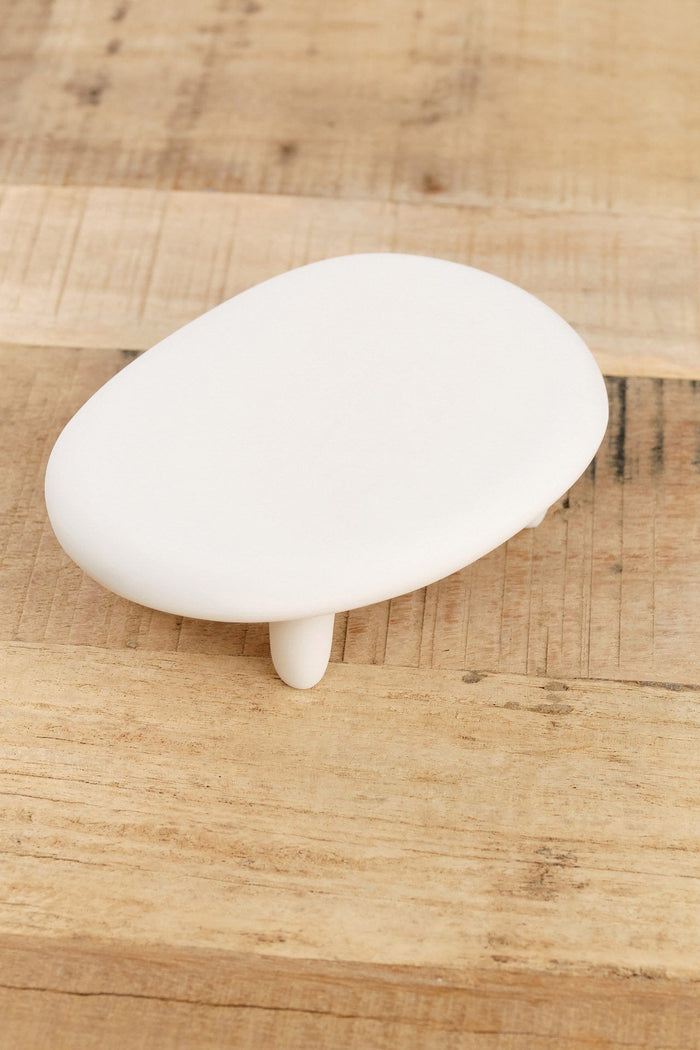 Tina Frey Designs Home Kitchen Serving Puddle Small Elevated Platter White