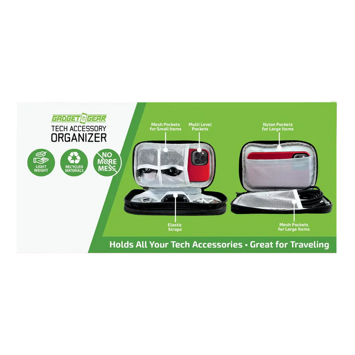 Tech Accessories Organizer Storage Bag - 6 Pieces Per Retail Ready Display 25485 - NOVELTY INC WHOLESALE