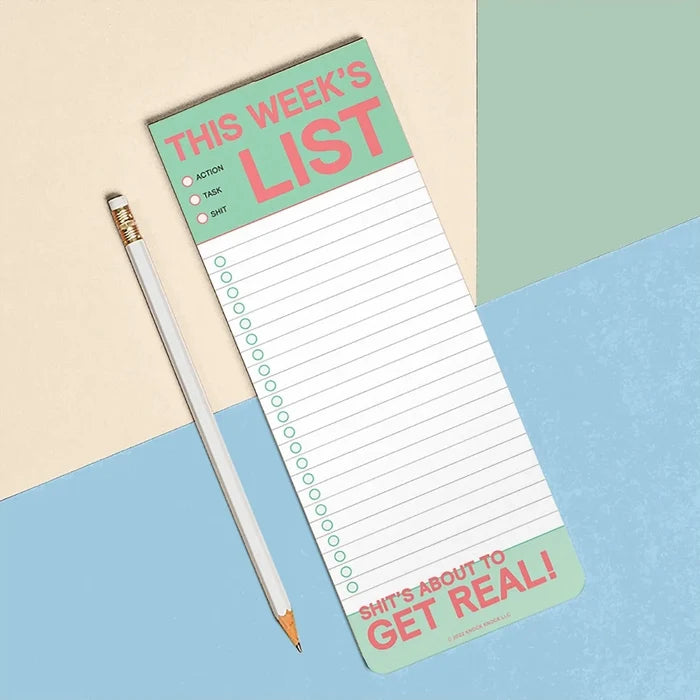 This Week's List Note Pad