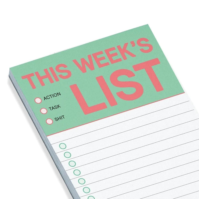 This Week's List Note Pad