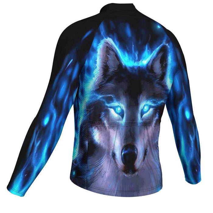 Wolf Long Sleeve Cycling Jersey for Men
